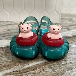 VGUC Mini-Melissa Sandals Pigs in Floats Size 10